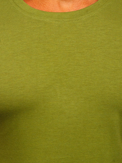Camiseta para hombre sin estampado color caqui Bolf 2005