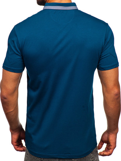 Camiseta polo de manga corta para hombre azul oscuro Bolf 192650