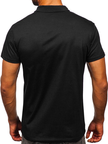 Camiseta polo de manga corta para hombre negro Bolf 8T80