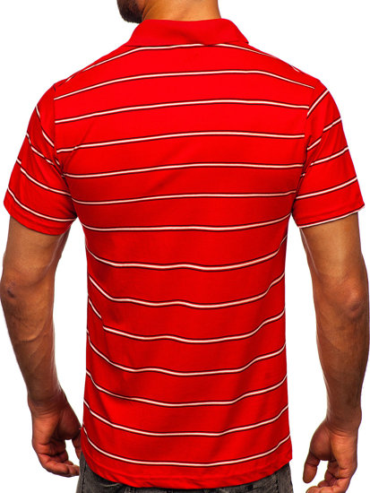 Camiseta polo de manga corta para hombre rojo Bolf 14954