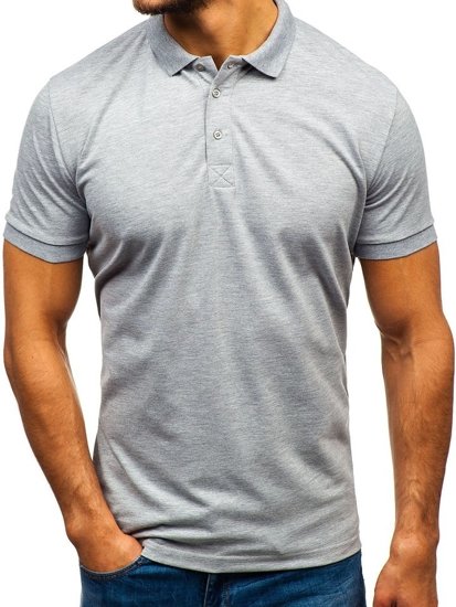 Camiseta polo para hombre gris Bolf 171221