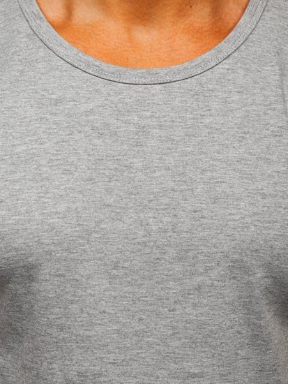 Camiseta sin manga sin estampado gris Bolf 99001