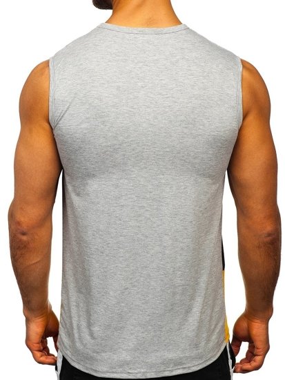 Camiseta tank top con impresión para hombre gris Bolf SS11065