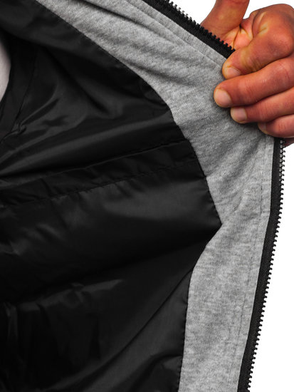 Chaleco acolchado con capucha para hombre negro Bolf 5M751