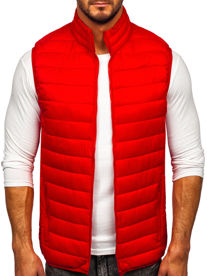 Chaleco acolchado sin capucha para hombre rojo Bolf LY32