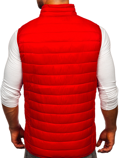 Chaleco acolchado sin capucha para hombre rojo Bolf LY32