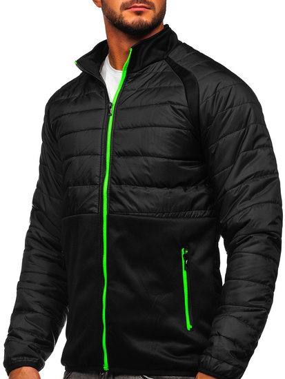 Chaqueta acolchada de entretiempo para hombre color negro Bolf M10015