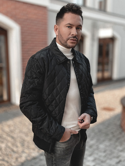 Chaqueta acolchada de entretiempo para hombre color negro Bolf M13081