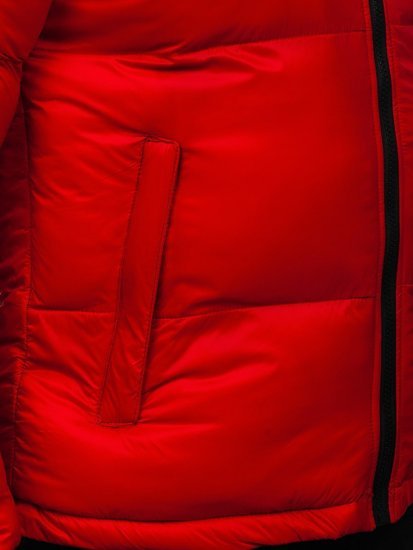 Chaqueta acolchada de invierno para hombre color rojo Bolf 1186