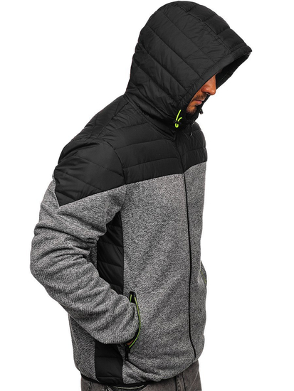 Chaqueta de entretiempo para hombre gris Bolf KS2158