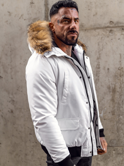 Chaqueta de invierno para hombre blanca Bolf 2019