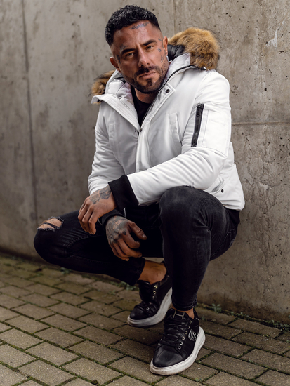 Chaqueta de invierno para hombre blanca Bolf 2019