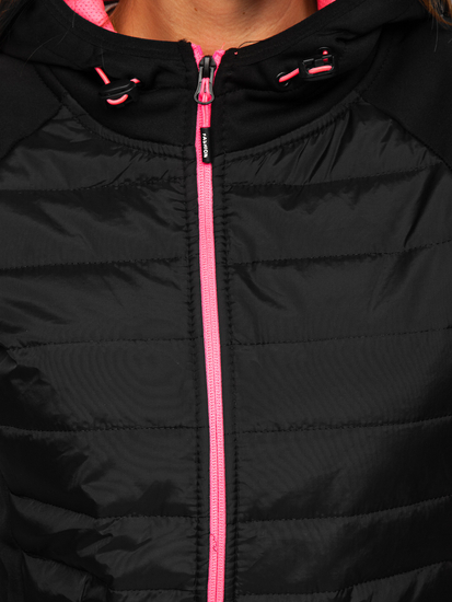 Chaqueta deportiva de entretiempo para mujer negro Bolf KSW4009