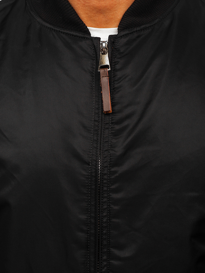 Chaqueta parka de entretiempo negra para hombre Bolf JK363