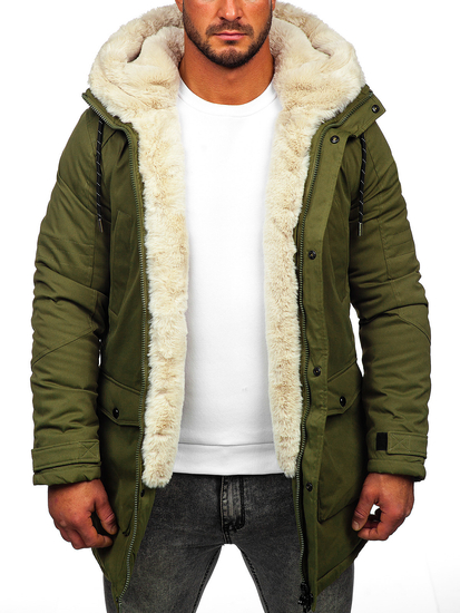 Chaqueta parka de invierno para hombre color caqui Bolf M120