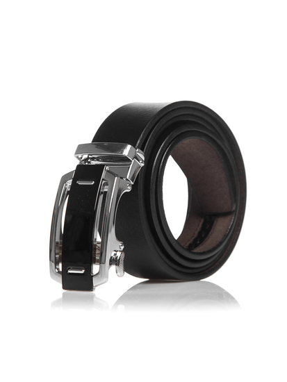 Cinturón de cuero para hombre negro Bolf P019