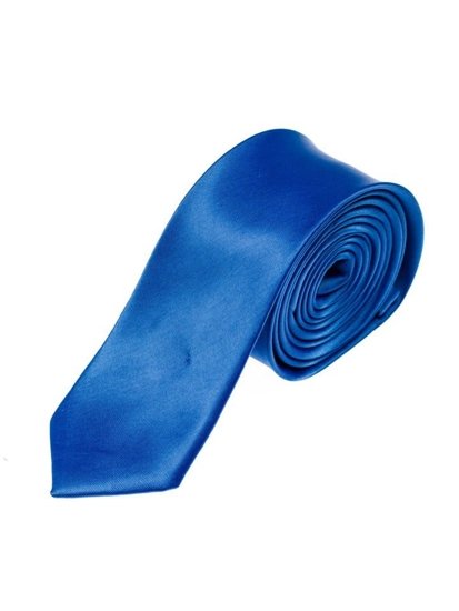 Corbata elegante delgada para hombre azul Bolf K001