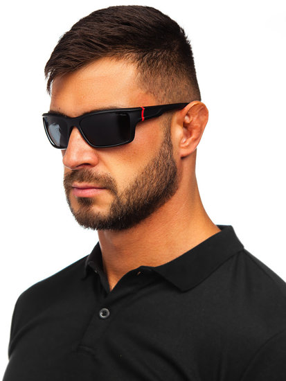 Gafas de sol negro y rojo Bolf MIAMI6