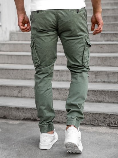 Jasnozielone spodnie joggery bojówki męskie Bolf CT6706S0