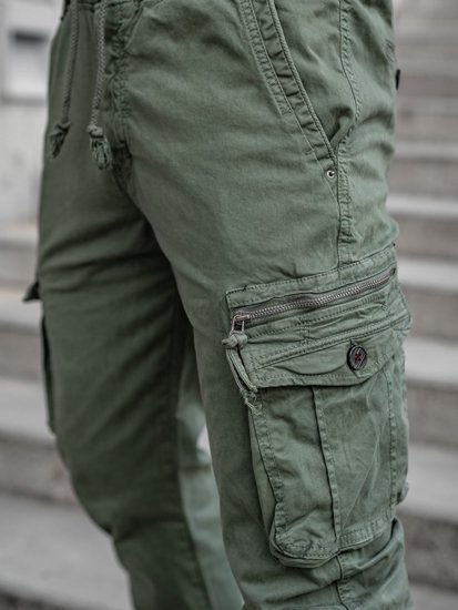 Jasnozielone spodnie joggery bojówki męskie Bolf CT6706S0