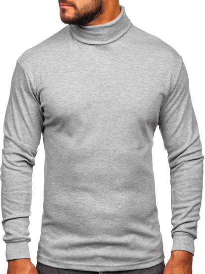 Jersey de cuello alto básico para hombre gris Bolf 145347-1