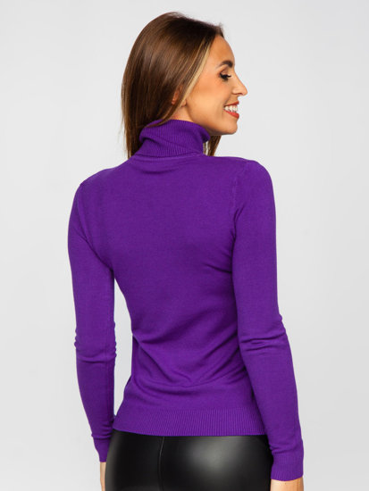 Jersey de cuello alto para mujer violeta Bolf J52000