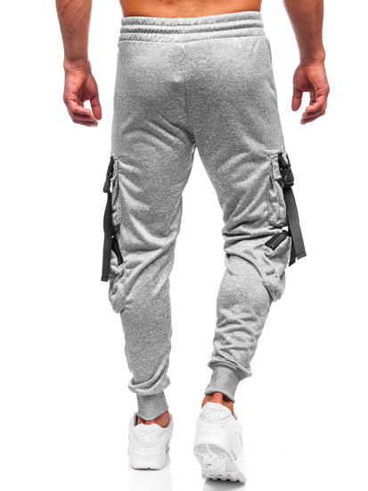 Pantalón cargo de chándal jogger para hombre gris Bolf HS7173