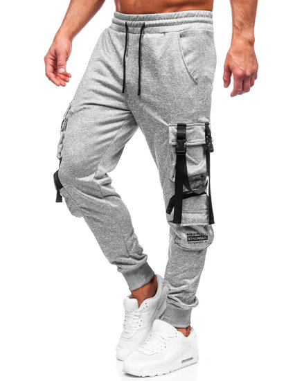 Pantalón cargo de chándal jogger para hombre gris Bolf HS7173