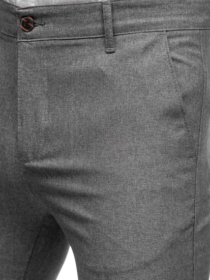 Pantalón chino de tela para hombre gris Bolf 0016