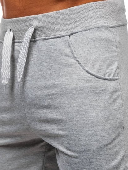 Pantalón corto de chándal para hombre gris Bolf B1001