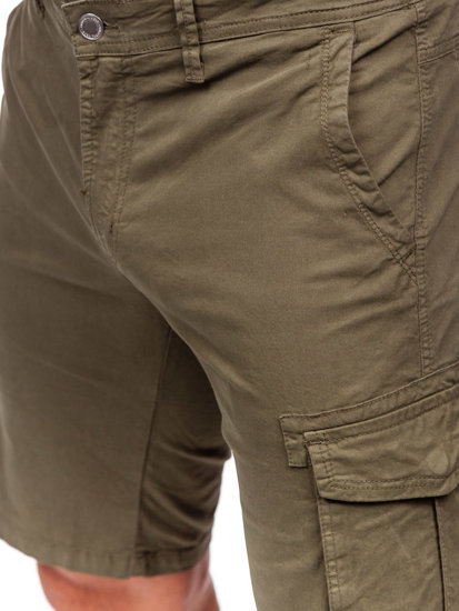 Pantalón corto de tela cargo para hombre caqui Bolf J705