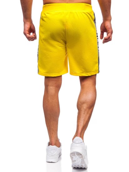 Pantalón corto deportivo para hombre color amarillo Bolf KS2577