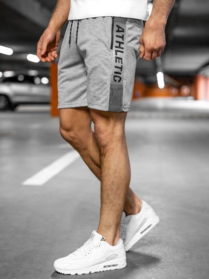 Pantalón corto deportivo para hombre color gris Bolf KS2577