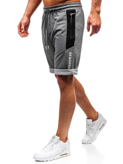 Pantalón corto deportivo para hombre gris y blanco Bolf Q3874