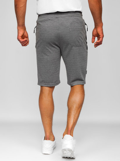 Pantalón corto deportivo para hombre gris y negro Bolf Q3874