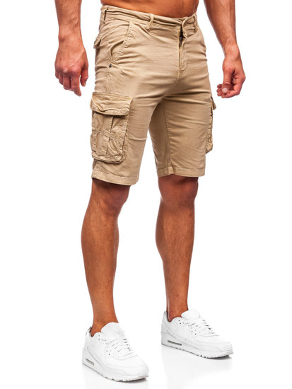 Pantalón corto tipo cargo shorts para hombre beige Bolf XX160086