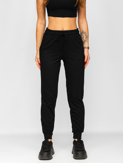 Pantalón de chándal para mujer negro Bolf VE34