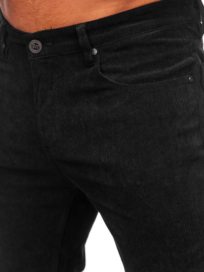 Pantalón de pana para hombre negro Bolf KA9916