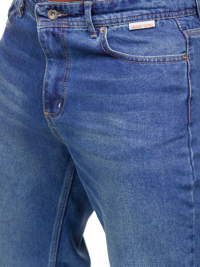 Pantalón de tela para hombre azul oscuro Bolf GT