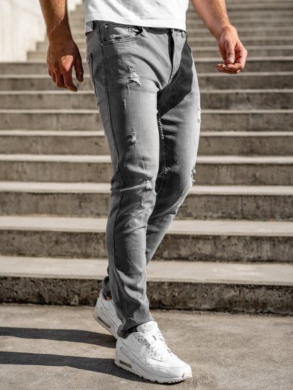 Pantalón denim gris regular fit para hombre Bolf T324
