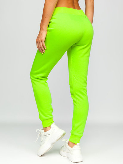 Pantalón deportivo para mujer verde neón Bolf CK-01