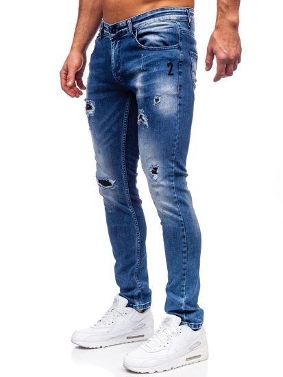 Pantalón vaquero para hombre regular fit color azul oscuro Bolf 4002