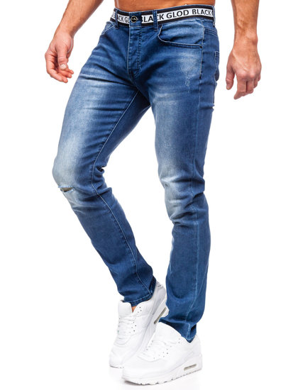 Pantalón vaquero slim fit para hombre azul oscuro Bolf MP0083BS