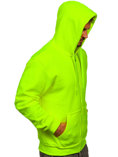 Sudadera abierta gruesa con capucha para hombre amarillo y fluorescente Bolf 2008