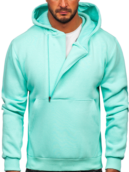 Sudadera con capucha para hombre color verde menta Bolf 02