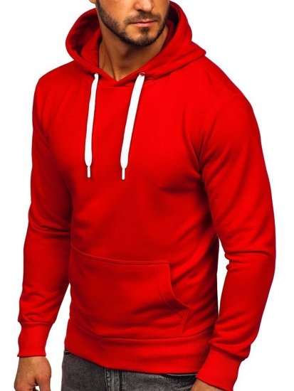 Sudadera con capucha para hombre rojo Bolf 1004-1