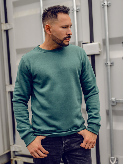 Sudadera sin capucha para hombre verde Bolf 2001A