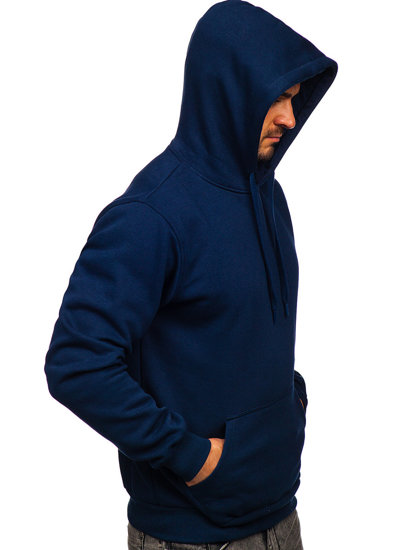 Sudadera tipo canguro con capucha para hombre azul oscuro Bolf 1004