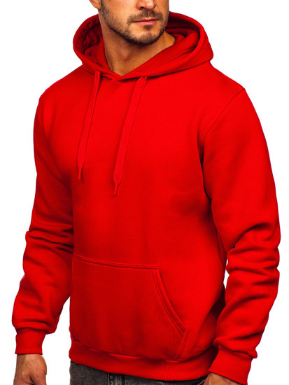 Sudadera tipo canguro con capucha para hombre rojo Bolf 1004