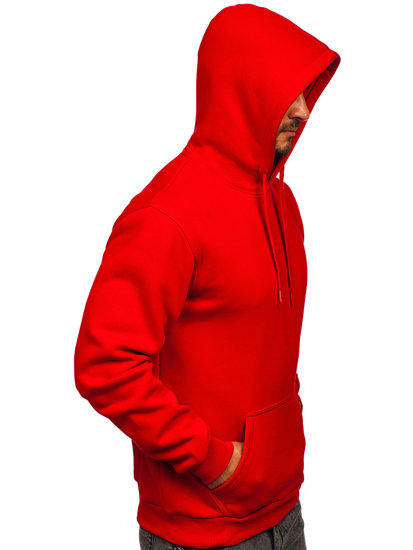 Sudadera tipo canguro con capucha para hombre rojo Bolf 1004